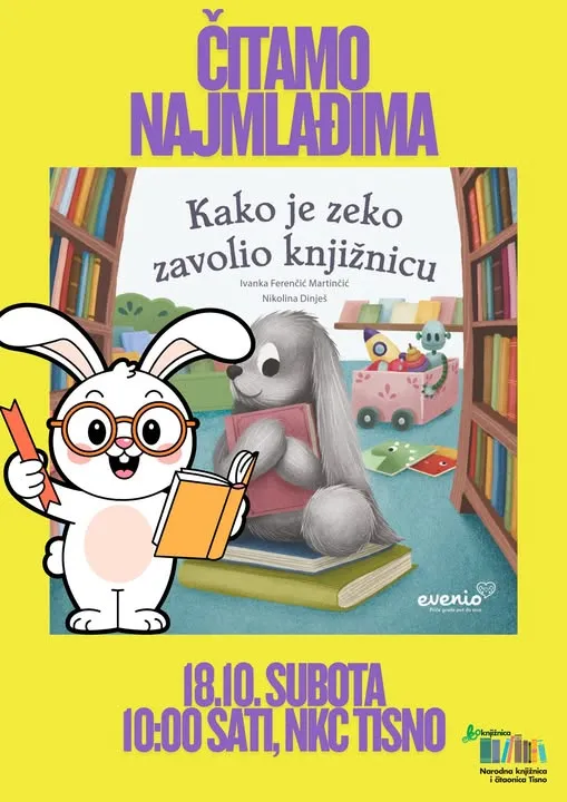 Ove subote čitamo najmlađima priču "Zeko koji je zavolio knjižnicu"!